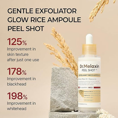 Dr. Melaxin White Rice Exfoliating Gel – Removes Dead Skin & Blackheads, 80ml